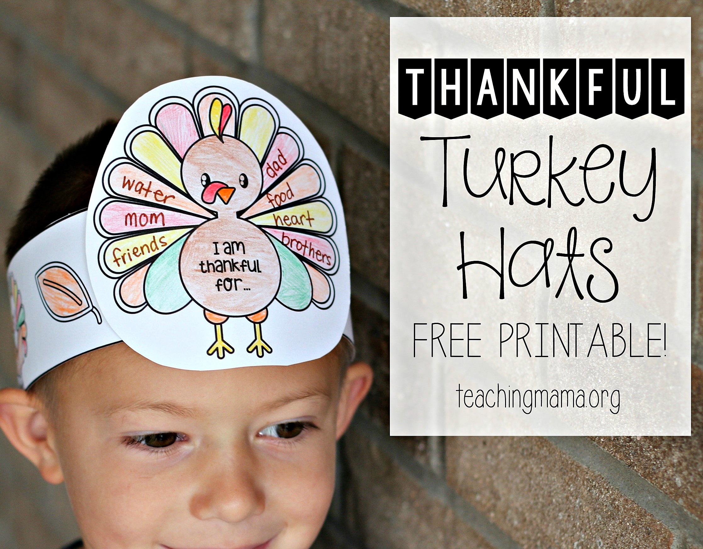 thankful turkey hats